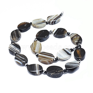 Agate à bandes naturelles / brins de perles d'agate à rayures(G-L544-013)-3