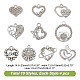 40Pcs 10 Styles Alloy Rhinestone Pendants(ALRI-AR0001-09)-2