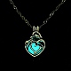 Ожерелья с подвесками в форме сердца из светящегося сплава(NJEW-F284-07A)-1