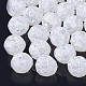 Lace Pattern Spray Painted Transparent Acrylic Beads(X-ACRP-R146-03)-1
