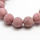 Frosted Natural Rhodonite Round Bead Strands(G-M064-8mm-04)-2