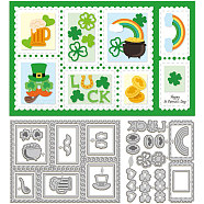 Saint Patrick's Day Carbon Steel Cutting Dies Stencils, for DIY Scrapbooking, Photo Album, Decorative Embossing Paper Card, Stainless Steel Color, Clover, 76~122x92x0.8mm, 2pcs/set(DIY-WH0309-1619)