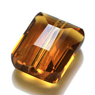 Imitation Austrian Crystal Beads, Grade AAA, Faceted, Rectangle, Goldenrod, 6x8x4mm, Hole: 0.7~0.9mm(SWAR-F060-8x6mm-07)