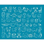 Silk Screen Printing Stencil, for Painting on Wood, DIY Decoration T-Shirt Fabric, Animal Pattern, 100x127mm(DIY-WH0341-098)