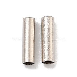 Brass Tube Beads, Cadmium Free & Lead Free, Platinum, 10x2.5mm, Hole: 2.5mm(KK-B120-03F-P)