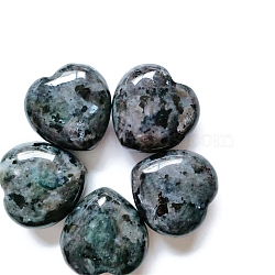 Natural Labradorite Healing Stones, Heart Love Stones, Pocket Palm Stones for Reiki Ealancing, 30x30x15mm(PW-WG48905-28)