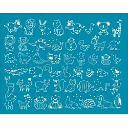 Silk Screen Printing Stencil, for Painting on Wood, DIY Decoration T-Shirt Fabric, Animal Pattern, 100x127mm(DIY-WH0341-098)