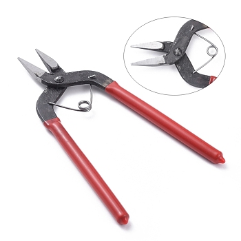 Carbon Steel Jewelry Pliers, Needle Nose Pliers, Polishing, Gunmetal, Size: about 157mm long