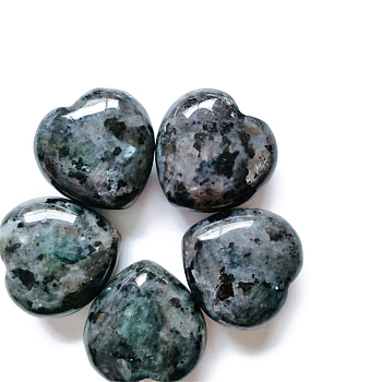 Natural Labradorite Healing Stones, Heart Love Stones, Pocket Palm Stones for Reiki Ealancing, 30x30x15mm