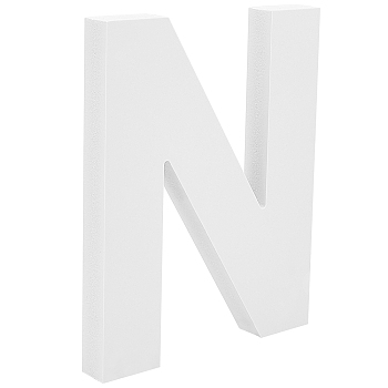Wooden Letter Ornaments, for DIY Craft, Home Decor, Letter.N, N: 150x119x15mm