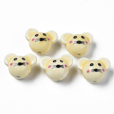 Lemon Chiffon Mouse Porcelain Beads