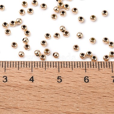 Yellow Gold Filled Beads, 1/20 14K Gold Filled, Round, Real Gold Filled,  3mm, Hole: 1.1~1.2mm