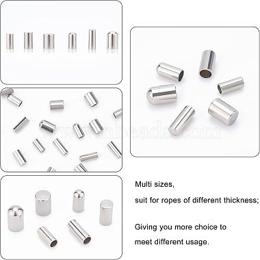 Unicraftale 240Pcs 6 Style Stainless Steel Cord Ends(STAS-UN0025-46)-4