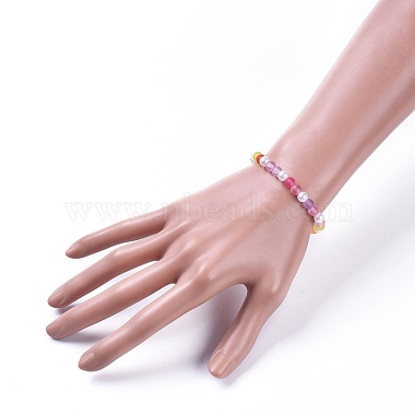 Acrylic Imitated Pearl  Stretch Kids Bracelets(BJEW-JB04570)-3