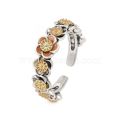 Chocolate Flower Brass Finger Rings