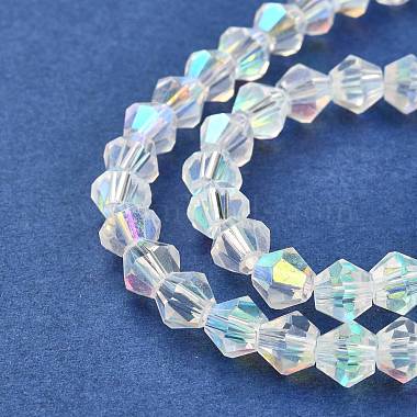 Handmade Glass Faceted Bicone Beads(GB6mmC28-AB)-3