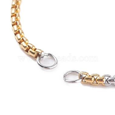 304 Stainless Steel Box Chains Bracelet Making(AJEW-JB01113-02)-3