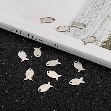 Stainless Steel Fish Charms(STAS-M037-08)-5