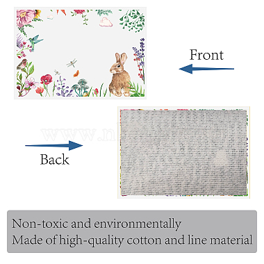 Rectangle with Animal Pattern Cotton Linen Cloth Table Mat(AJEW-WH0196-006)-4