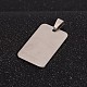 Rectangle 201 Stainless Steel Tag Pendants(STAS-I032-120)-2