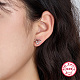 Boucles d'oreilles à tige en argent sterling plaqué rhodium anti-ternissement en forme de diamant 925 pour femmes(CC0572-1)-2