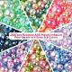 Rainbow ABS Plastic Imitation Pearl Beads(OACR-YW0001-79)-2