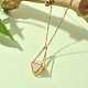 Brass Macrame Pouch Empty Stone Holder for Pendant Necklaces Making(NJEW-JN04566-01)-6