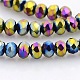 Full Plated Faceted Rondelle Glass Beads Strands(GLAA-A024B-FP04)-1