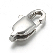 304 Stainless Steel Lobster Claw Clasps, Stainless Steel Color, 15x7x4mm, Hole: 1x1.5mm(STAS-F094-05D-P)