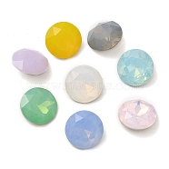 Pointed Back & Back Plated Glass Rhinestone Cabochons, Faceted, Diamond, Mixed Color, 14x5.5mm(GLAA-B012-60C)