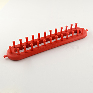 Plastic Spool Knitting Loom for Yarn Cord Knitter, Red, 25.5x5x3cm(TOOL-R074-05)