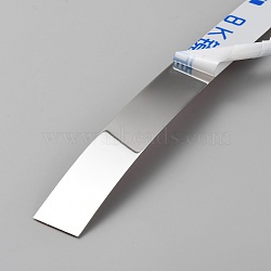 201 Stainless Steel Self-Adhesive Flexible Molding Trim, Ceiling Molding, Wall Trim for Furniture, Door, Wardrobe, Home Decor, Stainless Steel Color, 20x1mm, 5m/roll(FIND-WH0021-53B-P)