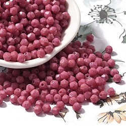 Baking Paint Glass Seed Beads, Bicone, Flamingo, 4.5x4mm, Hole: 1.1mm, about 142pcs/10g(X1-SEED-A032-02A-04)