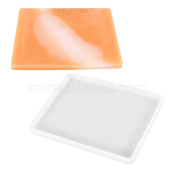 Silicone Molds, Resin Casting Molds, For UV Resin, Epoxy Resin Jewelry Making, Rectangle, White, 185x135x12mm, Inner: 178x128mm(DIY-L005-41A)
