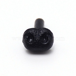 Plastic Safety Noses, Craft Nose, for DIY Doll Toys Puppet Plush Animal Making, Black, 12mm, Nose: 6x8mm, Pin: 2.5mm(DIY-WH0196-26A-01)