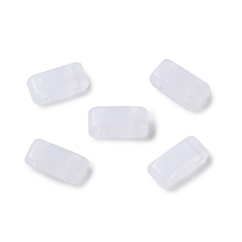 Opaque Acrylic Slide Charms, Rectangle, Ghost White, 2.3x5.2x2mm, Hole: 0.8mm