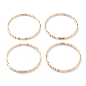 Brass Linking Rings, Long-Lasting Plated, Round Ring, Real 24K Gold Plated, 22x1mm, Inner Diameter: 20mm