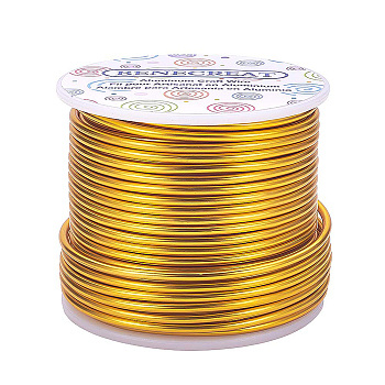Round Aluminum Wire, Champagne Yellow, 10 Gauge, 2.5mm, about 80.38 Feet(24.5m)/roll