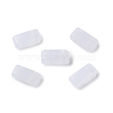Ghost White Rectangle Acrylic Slide Charms