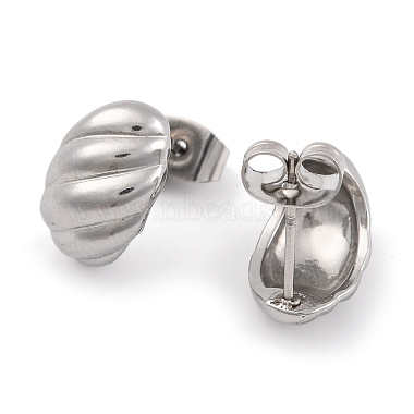 Non-Tarnish Oval 304 Stainless Steel Stud Earrings(EJEW-H013-13P)-2