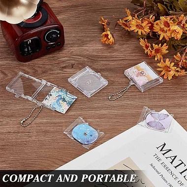 12 Sets Plastic CD Photo Frame Keychain Kits(AJEW-DR0002-05)-4