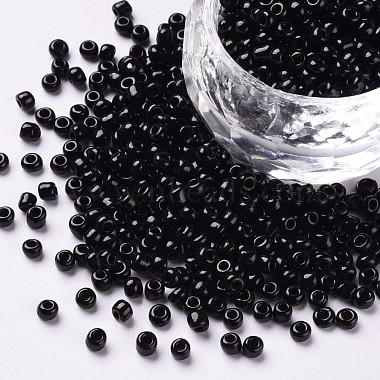 3mm Black Glass Beads