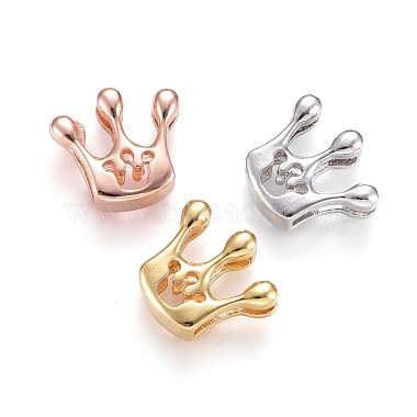 Mixed Color Crown Brass Slide Charms