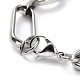 Tarnish Resistant 304 Stainless Steel Oval Link Chain Bracelets(BJEW-I293-03P)-3