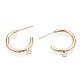 Brass Stud Earring Findings(KK-S345-030G)-1