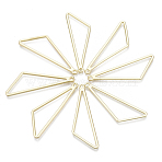 Alloy Pendants, Triangle, Light Gold, 44x14x1mm, Hole: 1.4mm(X-PALLOY-R116-19A)
