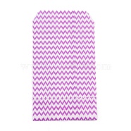 White Kraft Paper Bags, No Handles, Storage Bags, Wave Pattern, Wedding Party Birthday Gift Bag, Purple, 15x8.3x0.02cm(CARB-I001-03E)