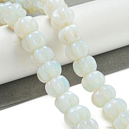 Opalite Beads Strands, Pumpkin, 12x7.5~8mm, Hole: 1.4mm, about 25pcs/strand, 7.48~7.87''(19~20cm)(G-G142-A19-01)