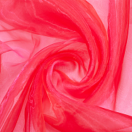 Polyester Organza Fabric, for Clothing Accessories, Cerise, 150~151x0.01cm, 5m/pc(DIY-WH0003-138A)