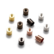Brass Cord Ends, End Caps, Mixed Color, 12x8mm, Hole: 1mm, Inner Diameter: 7mm(KK-D219-12x8-M)